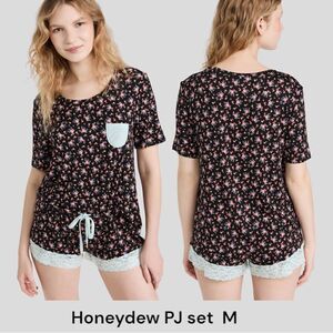 NWT HONEYDEW floral shortie PJ set M 